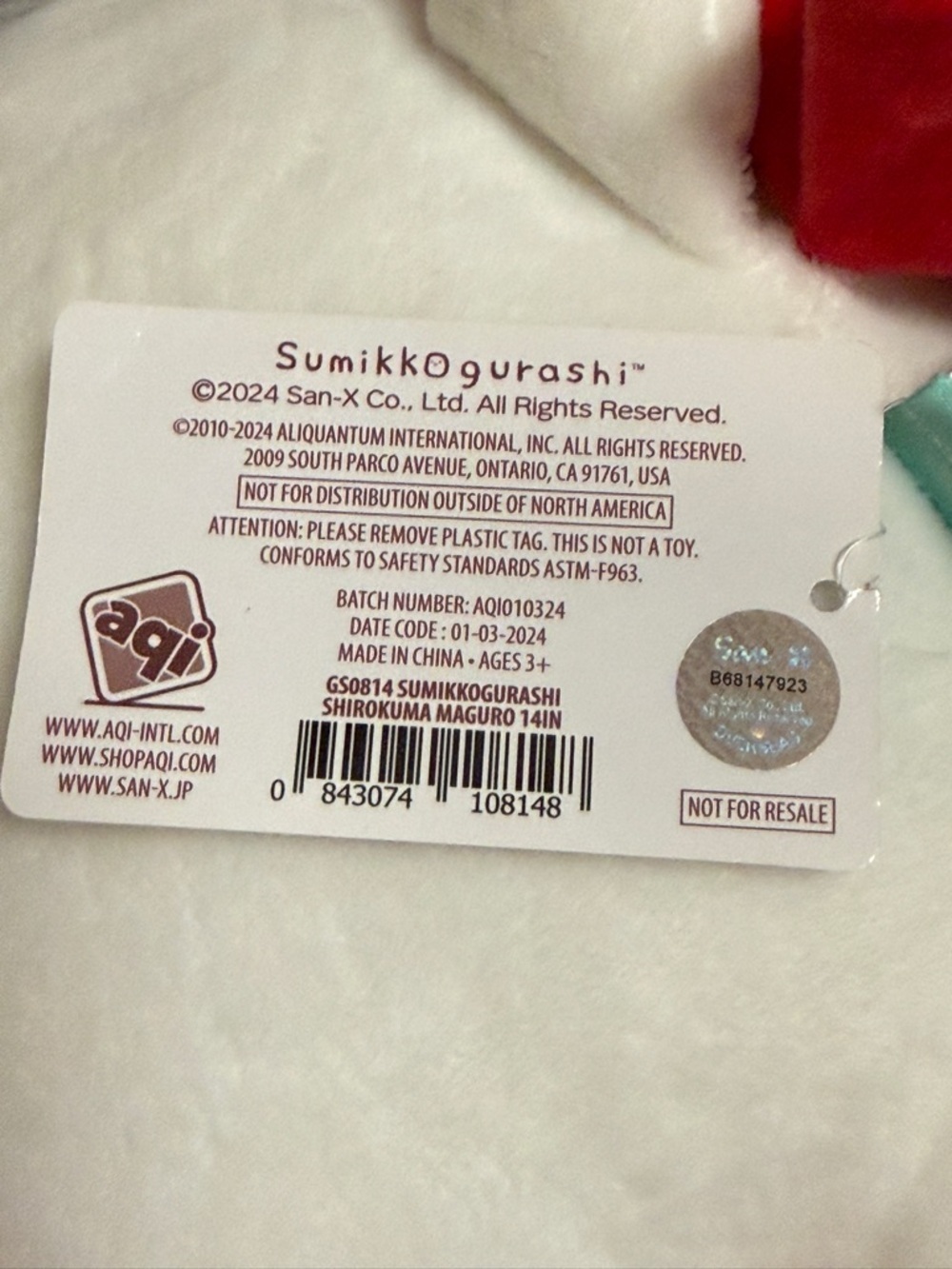 San-X Sumikko Gurashi Shirokuma - Mochi Mochi plush Cushion - - Picture 4 of 6